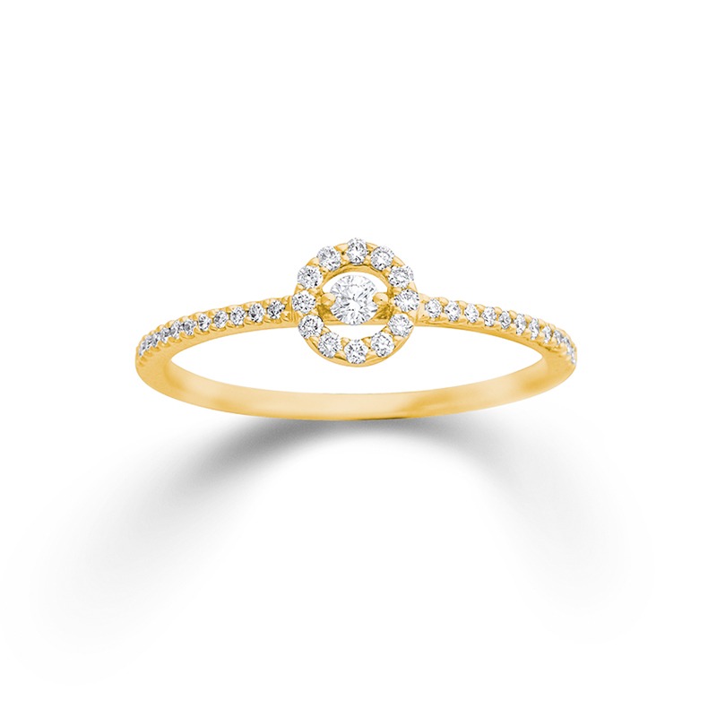 Vintage Verlobungsring mit Halo-Fassung