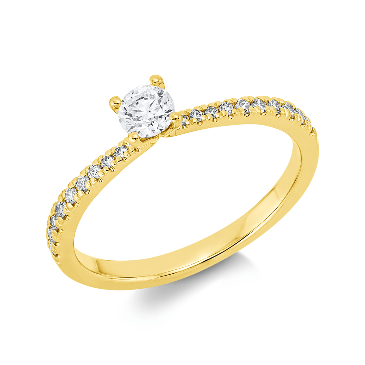 Pavé Verlobungsring mit Diamantbesatz