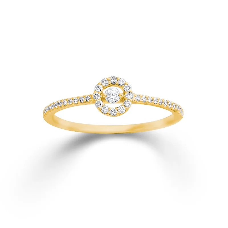 Verlobungsring mit Diamantbesatz – Modell 33