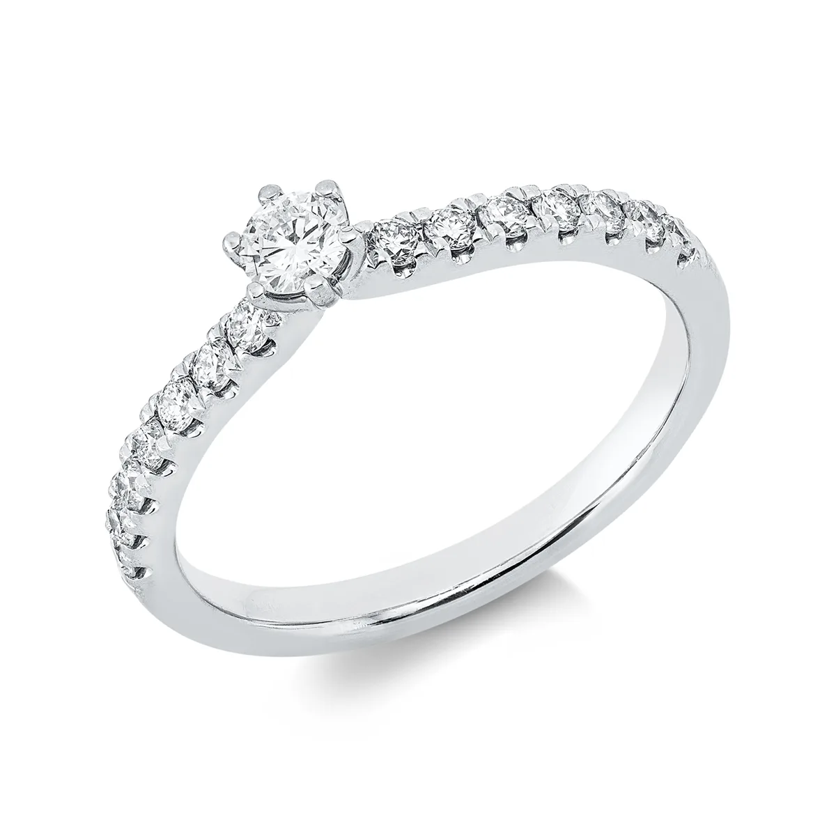Verlobungsring mit Diamantbesatz – Modell 44