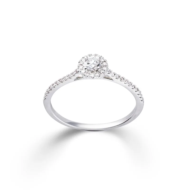 Verlobungsring mit Diamantbesatz – Modell 45