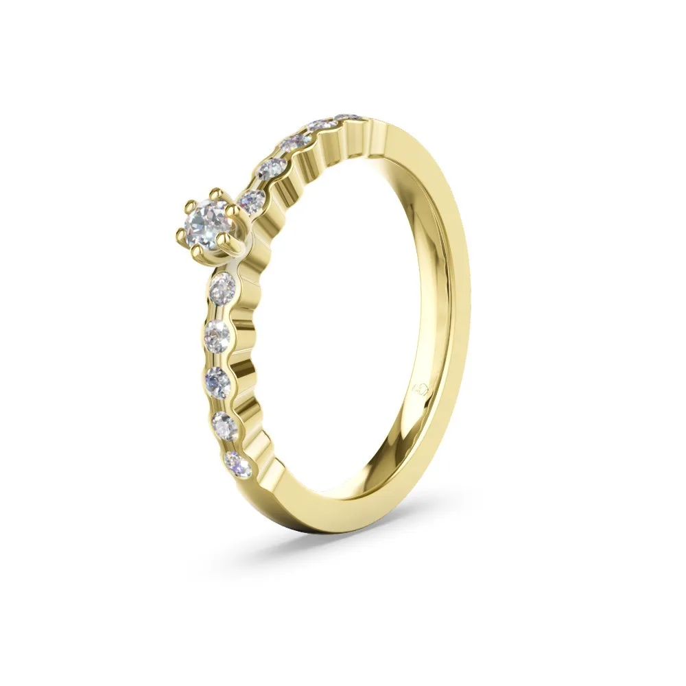 Verlobungsring mit Diamantbesatz – Modell 50