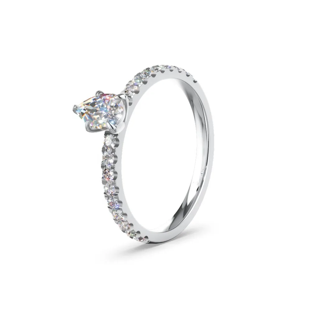 Verlobungsring mit Diamantbesatz – Modell 55