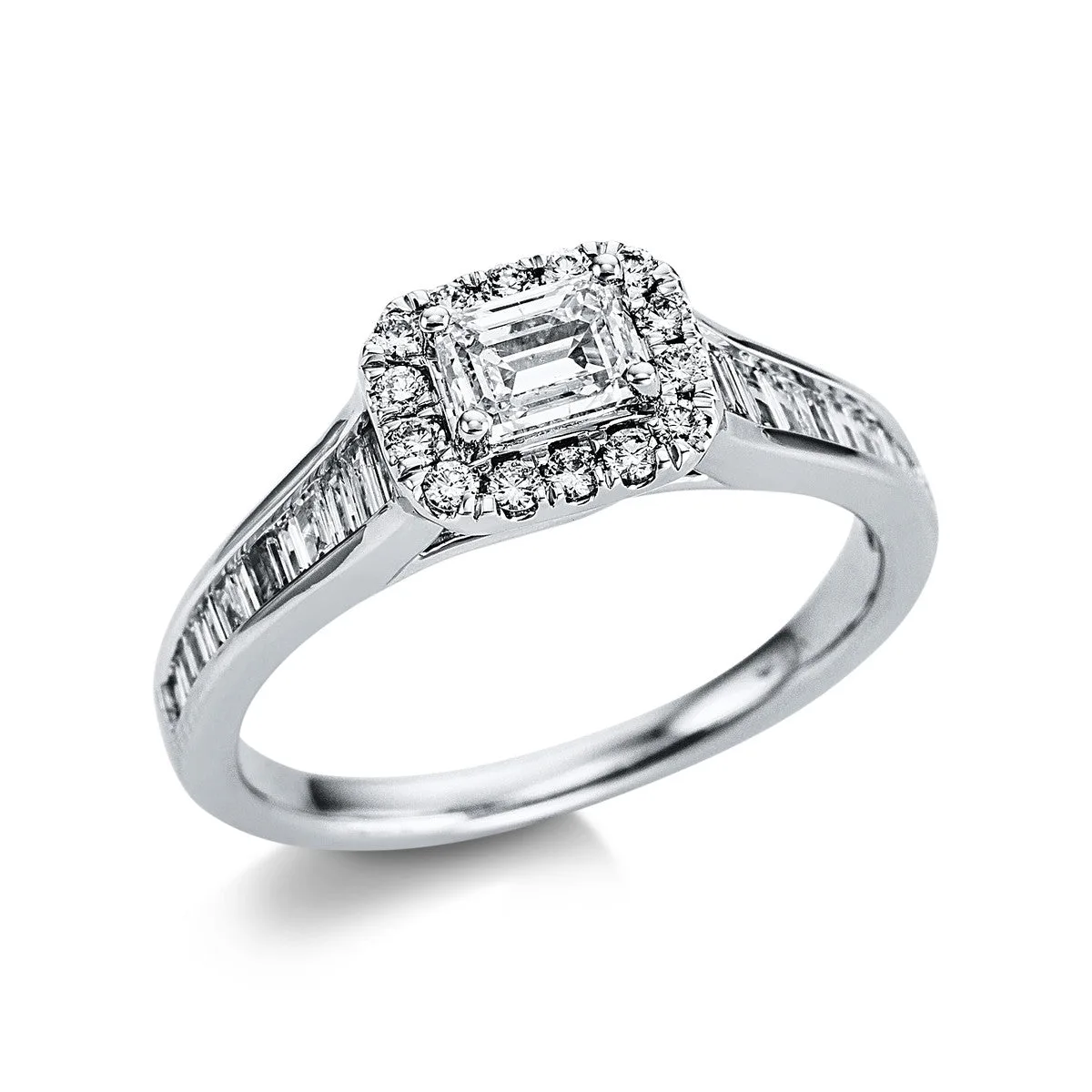 Verlobungsring mit Diamantbesatz – Modell 56