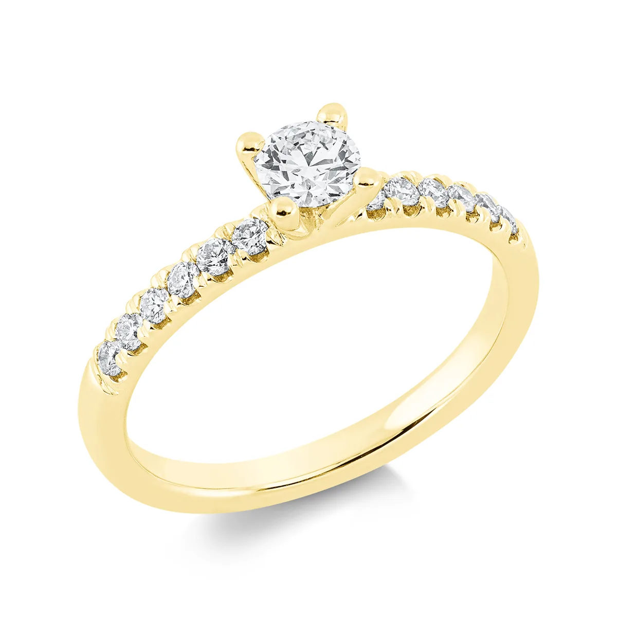 Verlobungsring mit Diamantbesatz – Modell 65