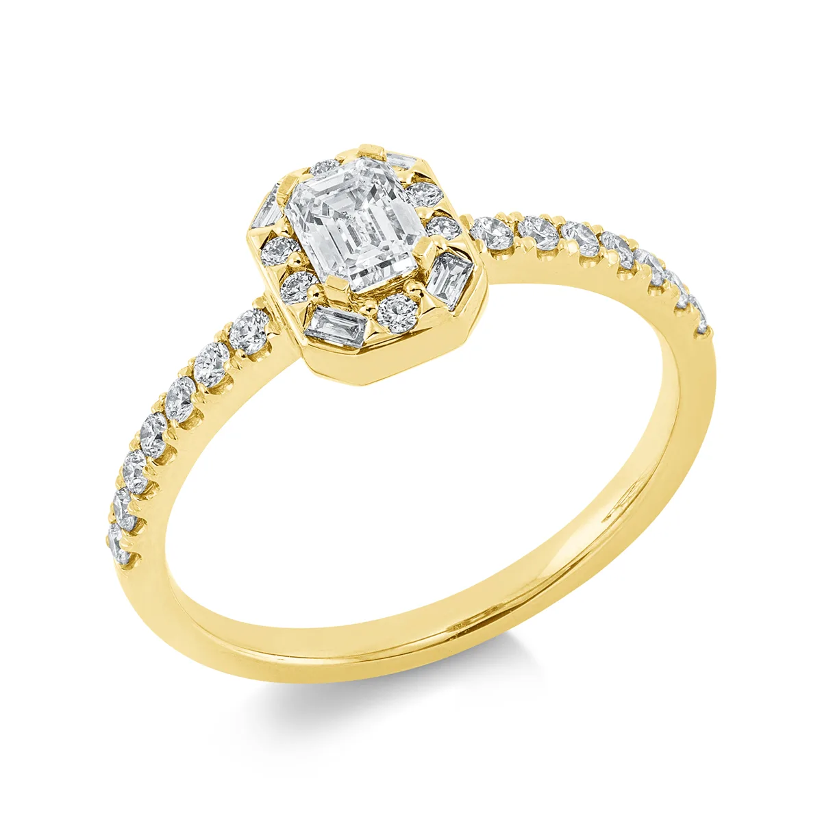 Verlobungsring mit Diamantbesatz – Modell 70